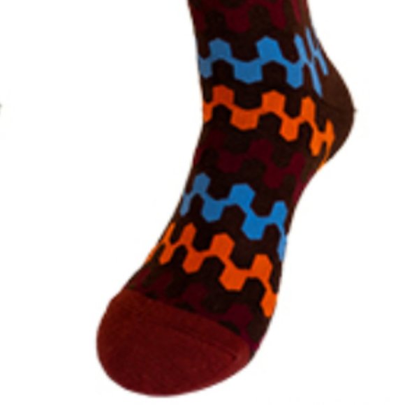 Robert Lewis Orange Neck Tie Hanky Socks Box 3 Set - Picture 5 of 8